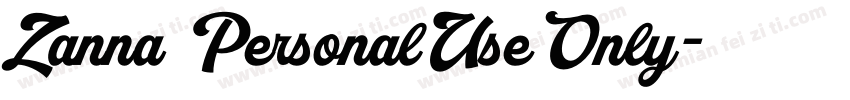 Zanna PersonalUseOnly字体转换